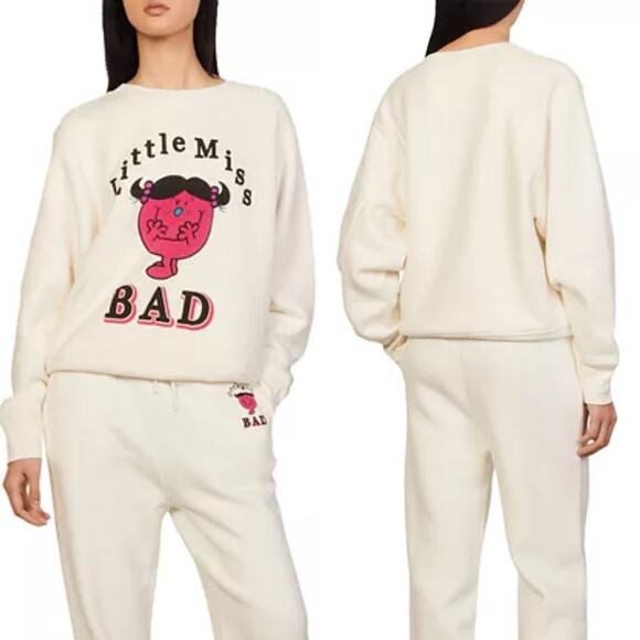 SANDRO PARIS x Mr Men & Little Sweatshirt “Little Miss Bad” Cotton SIZE 40 NWOT - Picture 1 of 8